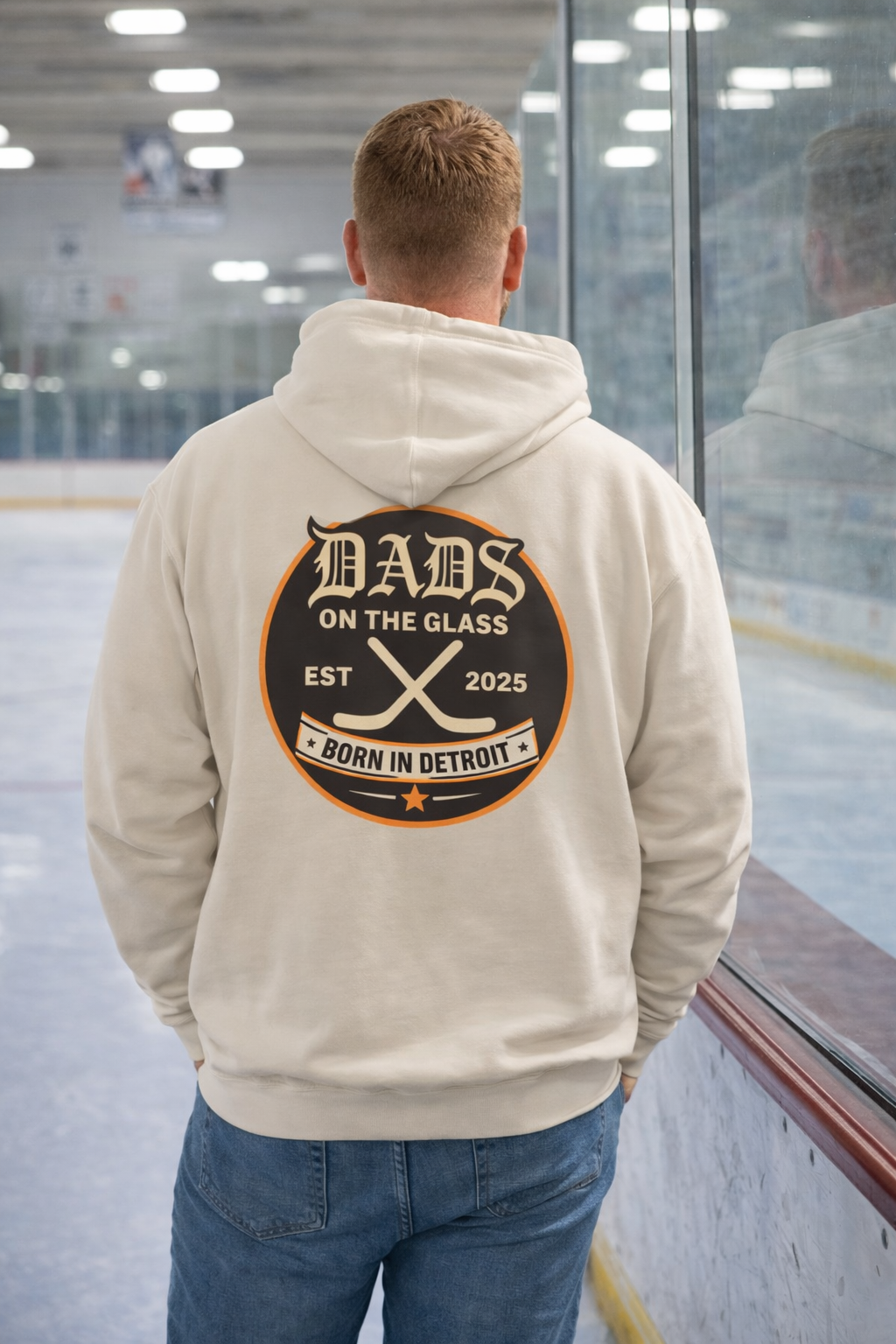 Born in Detroit Hockey Dad Pullover